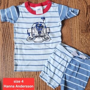 Hanna Andersson Blue and Red Kids Pajama Set